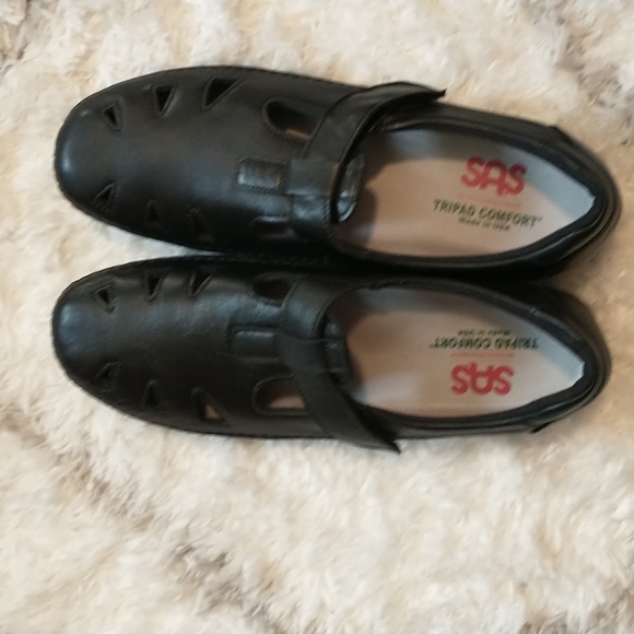SAS(San Antonio Shoemakers) tripad comfort adjustable black casual shoes - Picture 1 of 8